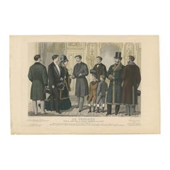 Antique Men Fashion Print of the 19th Century