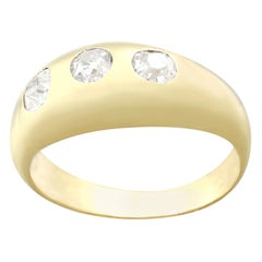 Antique Men's Diamond and Yellow Gold Dress Ring