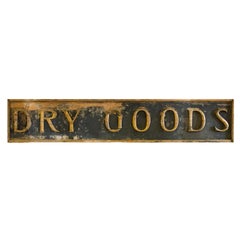 Antique Mercantile "Dry Goods" Sign