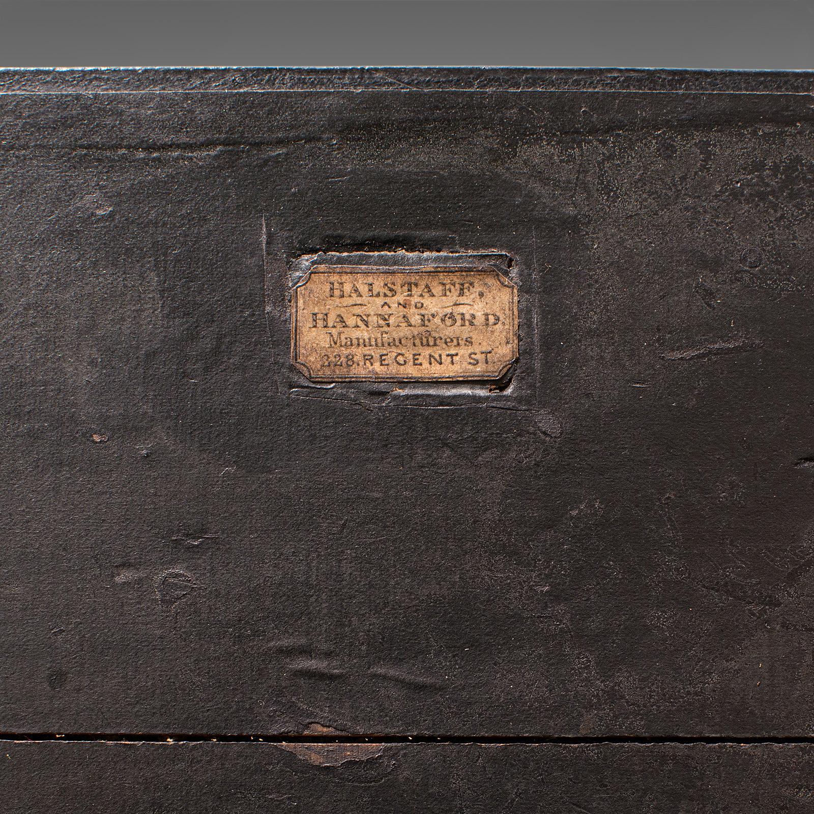 Antique Merchant's Writing Slope, English, Leather, Correspondence Box, C.1890 6