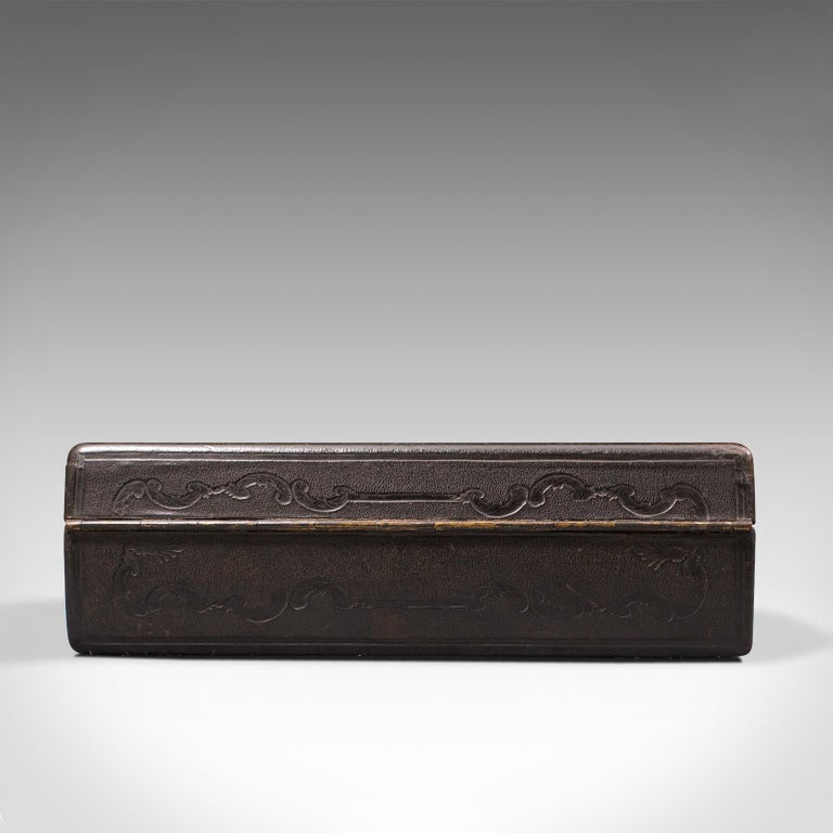 Petit Nécessaire D'écriture Ancien époque 1900 Art Nouveau En Argent Coffret Dorigine