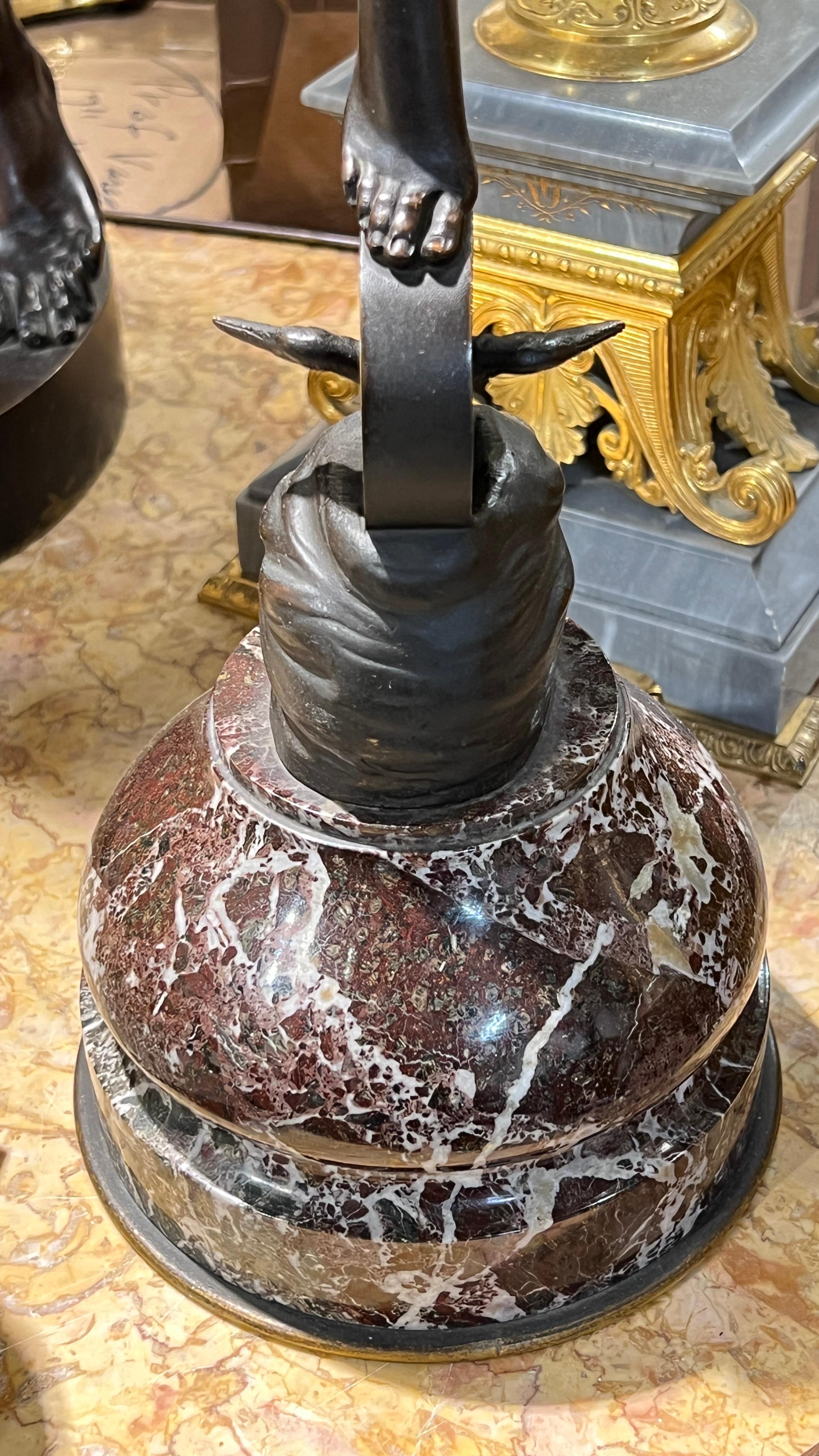 Antique Mercury and Fortuna Bronze Sculptures After Giambologna For Sale 6