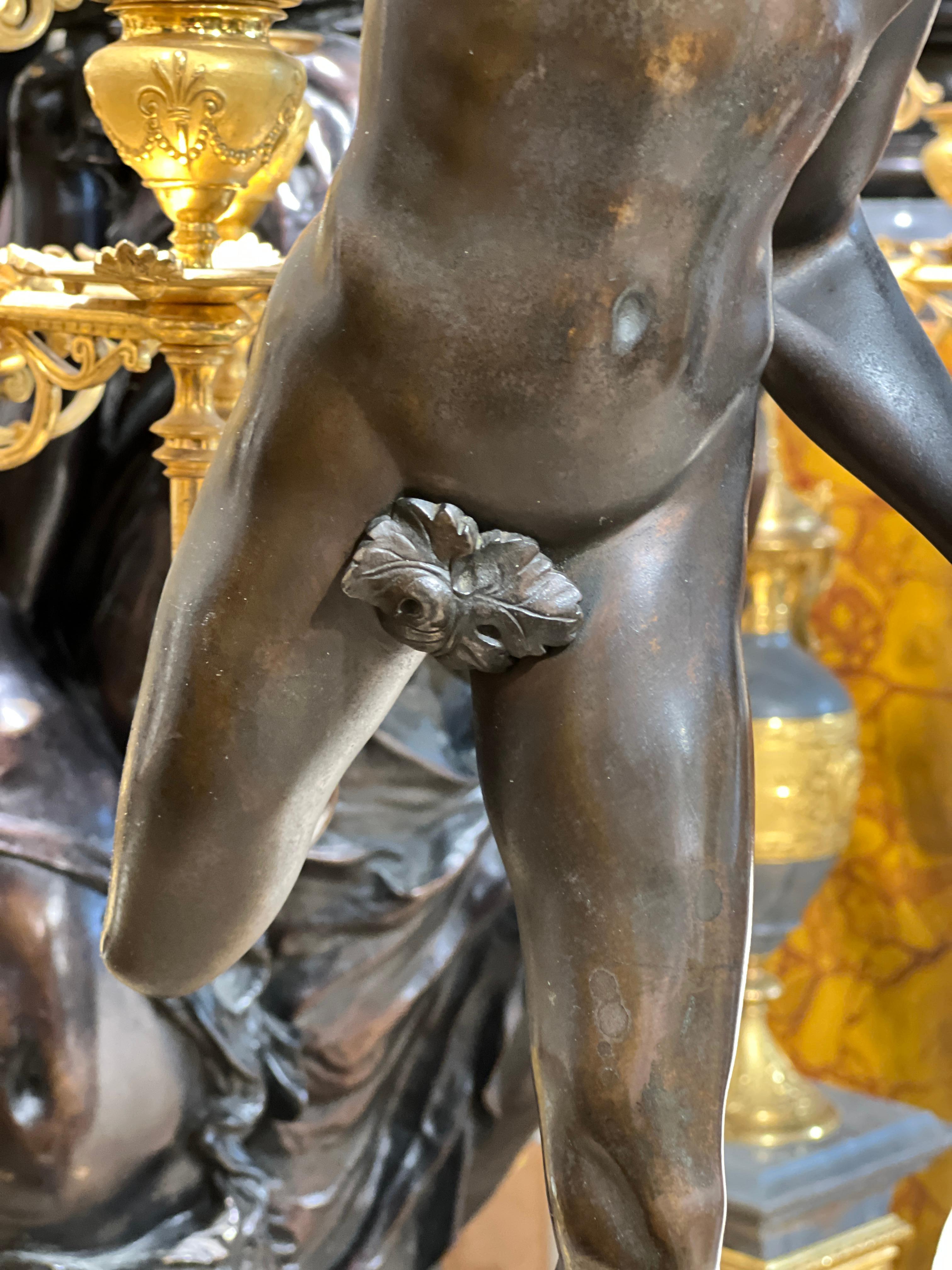 Antique Mercury and Fortuna Bronze Sculptures After Giambologna In Good Condition For Sale In New York, NY