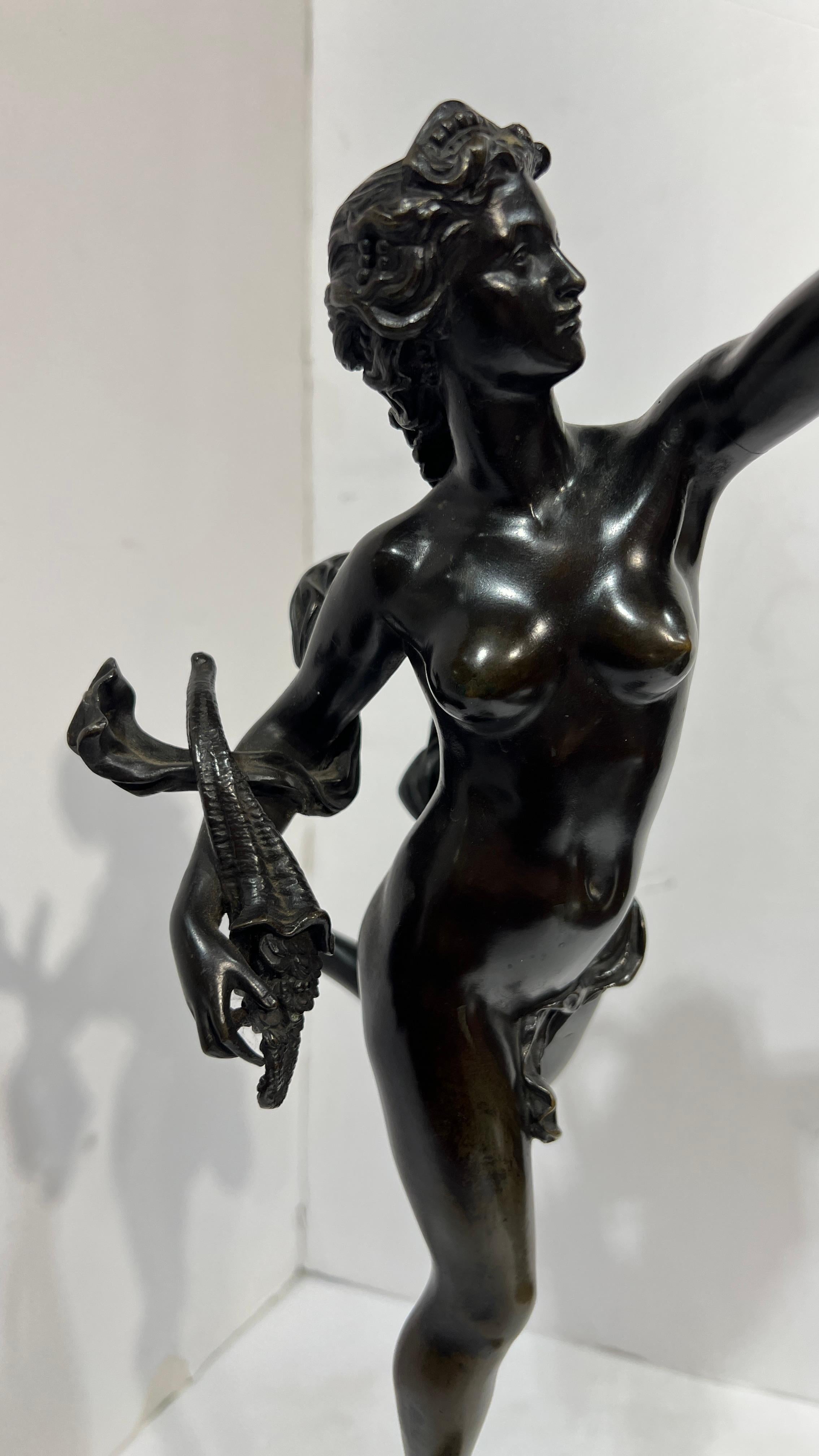 Antique Mercury and Fortuna Bronze Sculptures After Giambologna In Good Condition For Sale In New York, NY