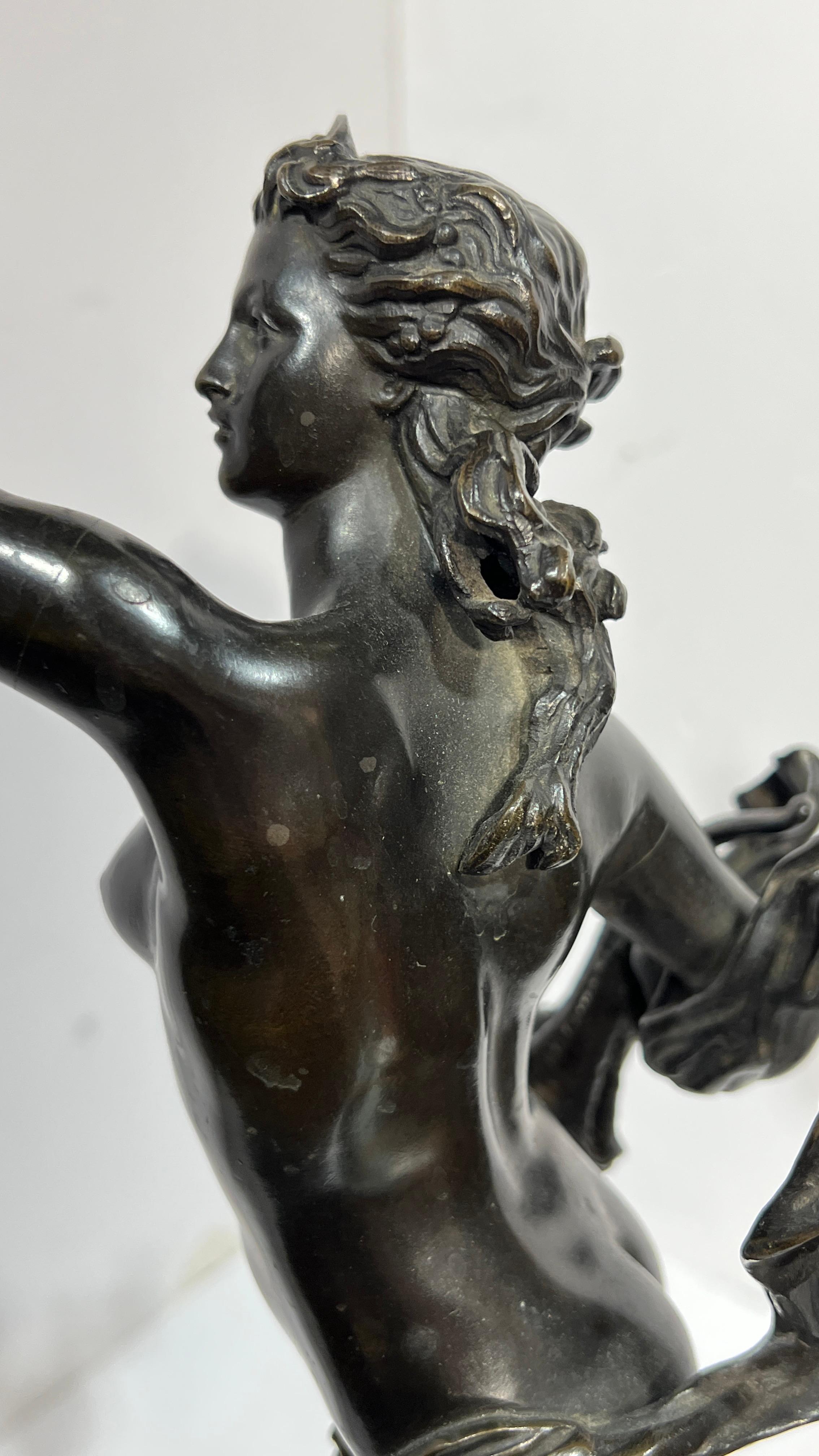 Antique Mercury and Fortuna Bronze Sculptures After Giambologna For Sale 1