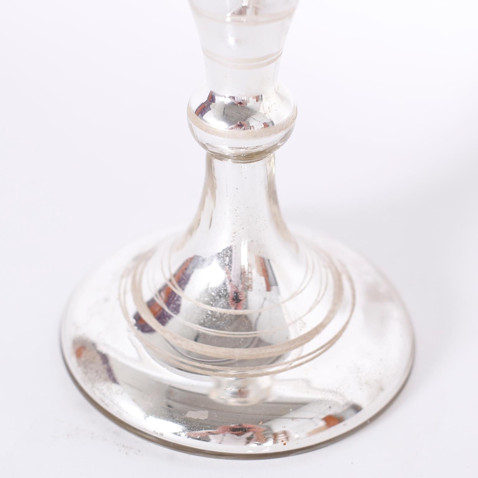 mercury glass goblets