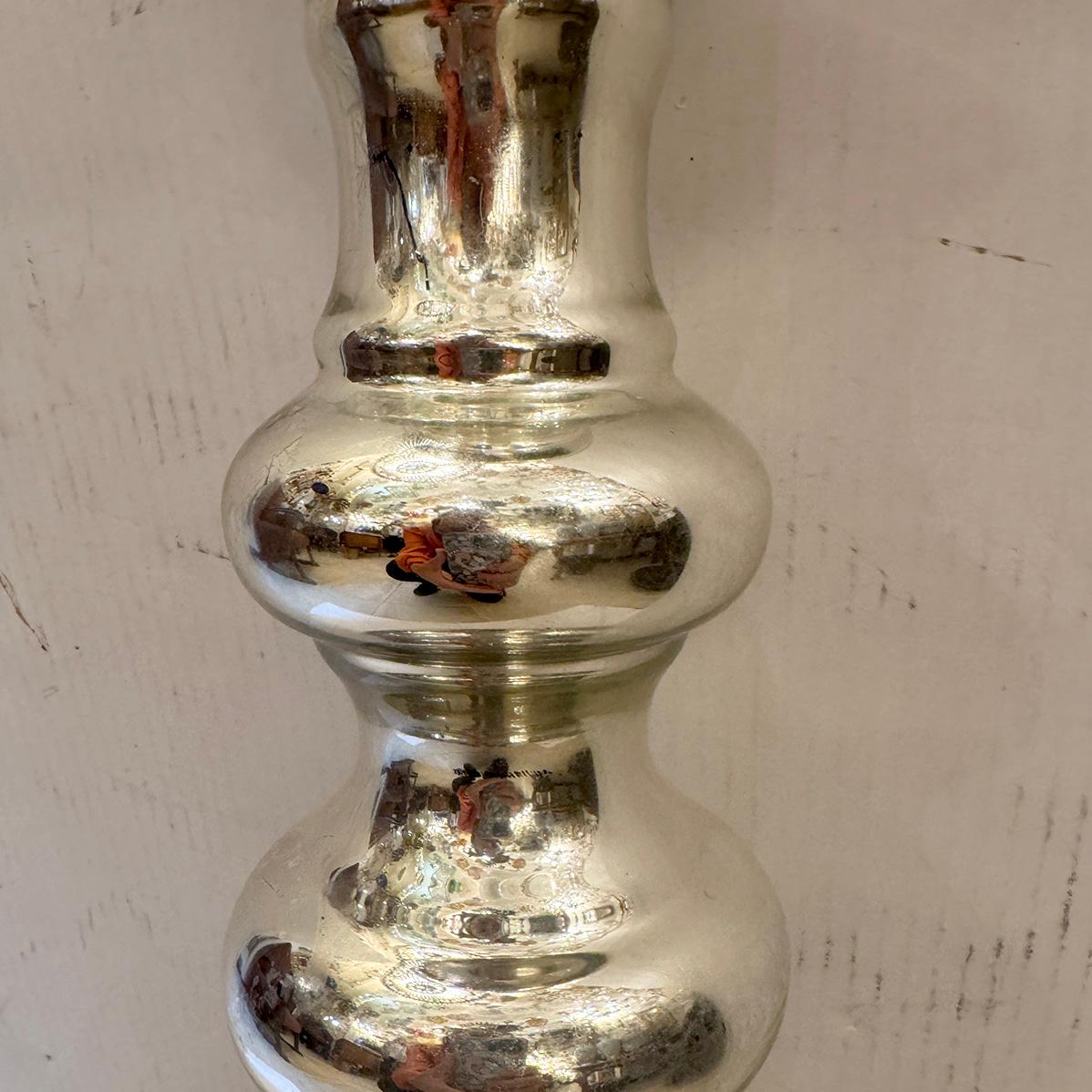 Antique Mercury Glass Lamp en Bueno estado para la venta en New York, NY