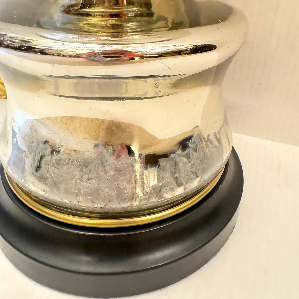 Antique Mercury Glass Lamp en venta 1