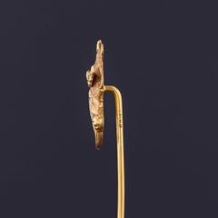 Antique Mercury or Hermes Stickpin of 10k Gold, Circa 1890