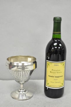 Antique Meriden English Victorian Silver Plated Goblet Cup with "H" Monogram