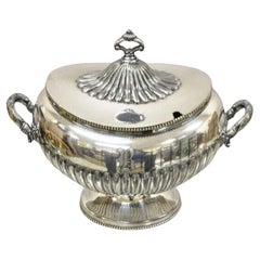 Antique Meriden Wilcox Silverplate Co Silver Plated Victorian Lidded Soup Tureen