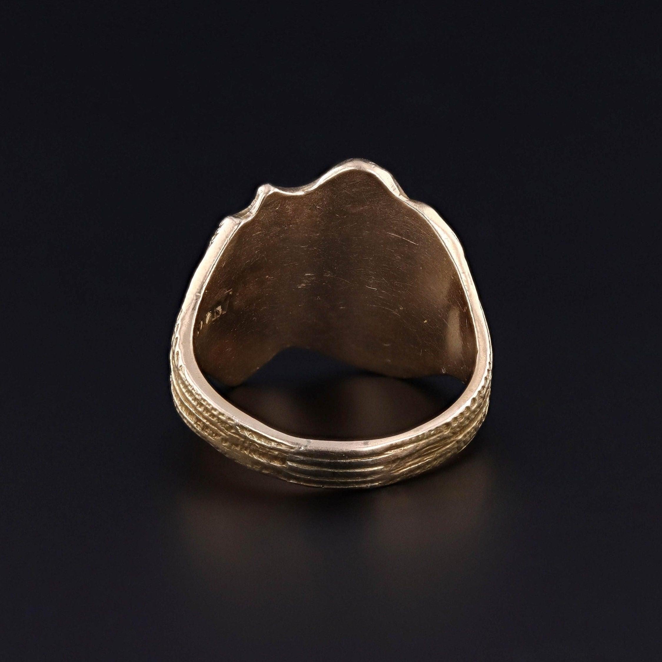 Antique Mermaid Ring of 14k Gold In Good Condition For Sale In Lewisburg, PA