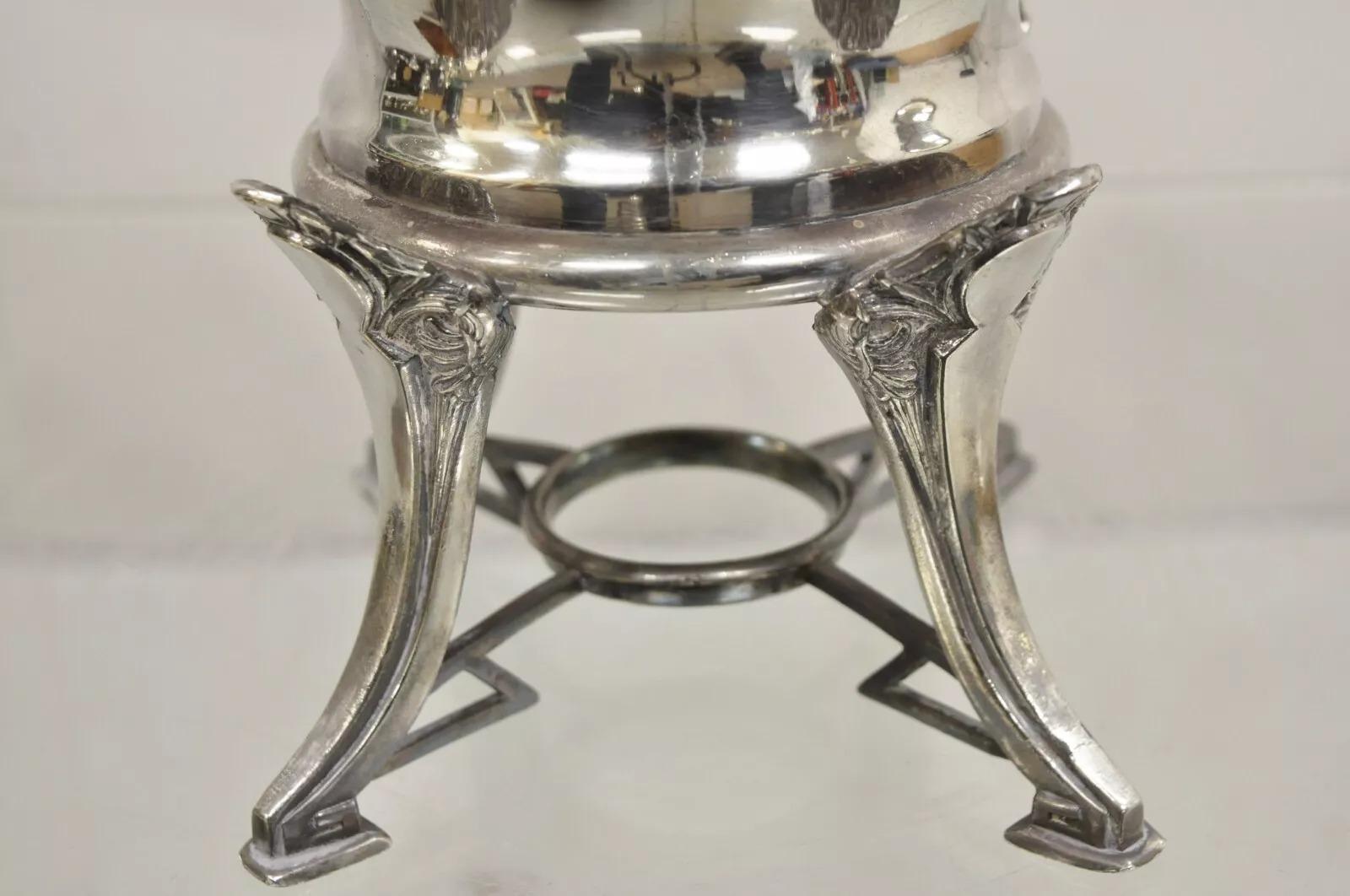 Antico Mermod Jaccard & Co. Samovar a forma di urna da tè placcato in argento in vendita 2