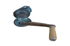 Antique Merriman Nautical Maritime Sailboat Boat Ship Winch Copper Wood Handle