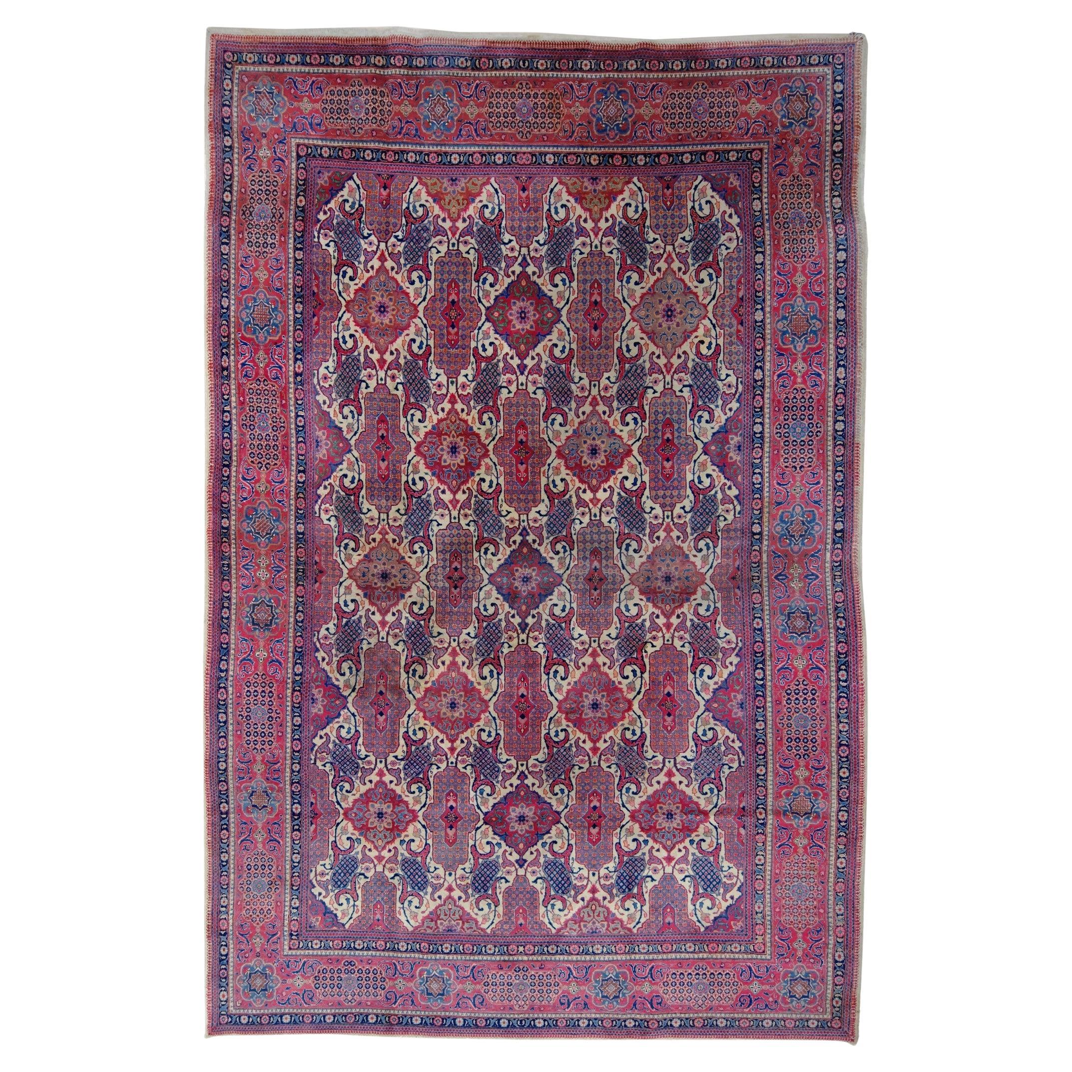 Antique Meshed Carpet - Vintage Carpet For Sale