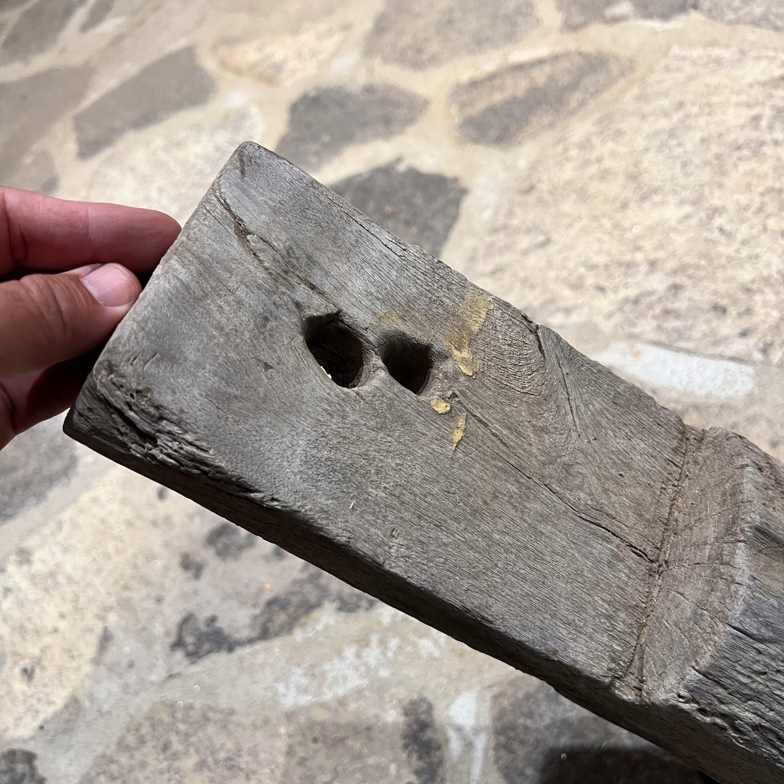 Antique Mesquite Pulley Rustic Wood Farm For Sale 6