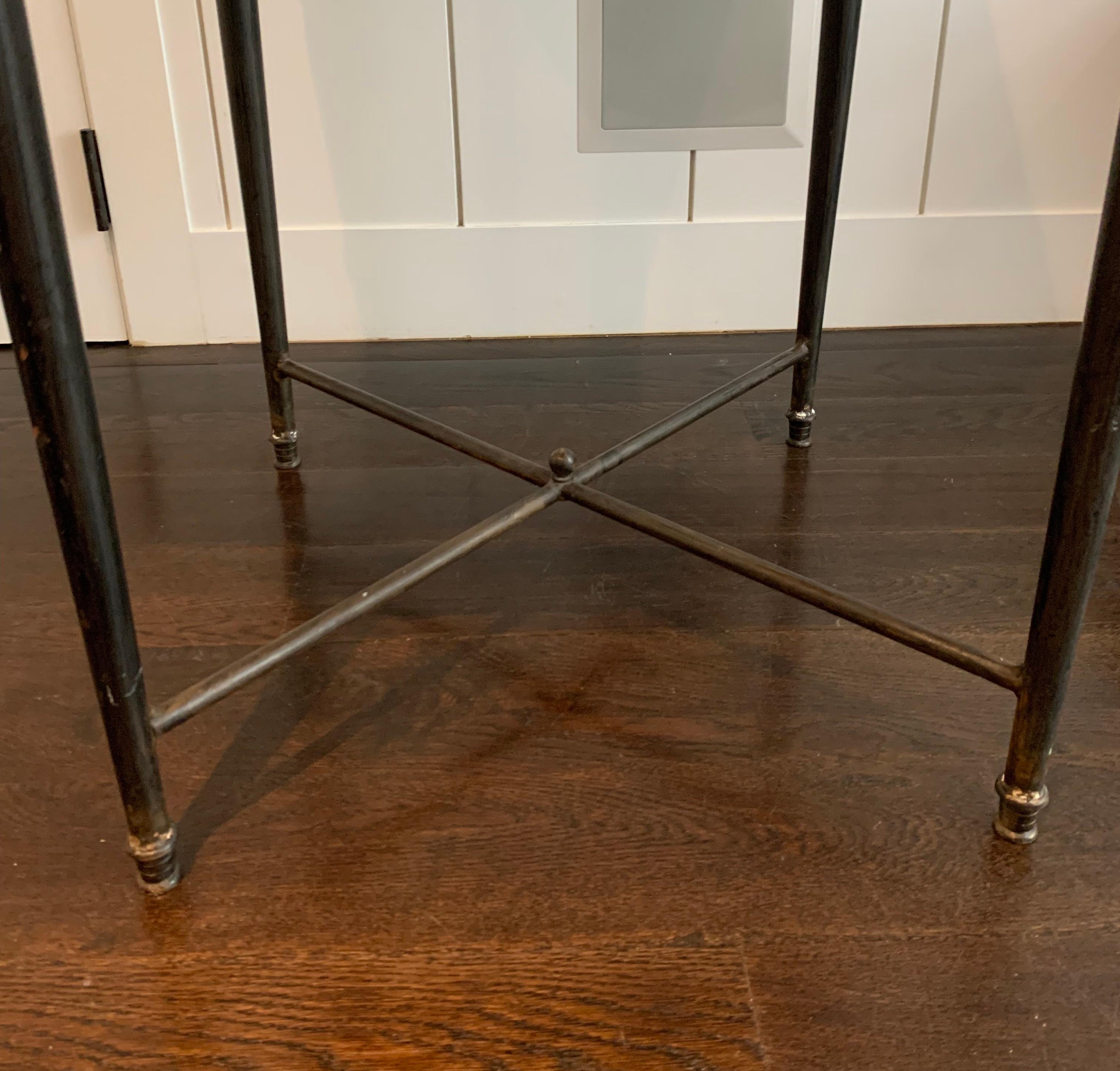 Antique Metal and Wood Table For Sale 2