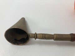 Antique Metal and Wooden Handle Candle Snuffer