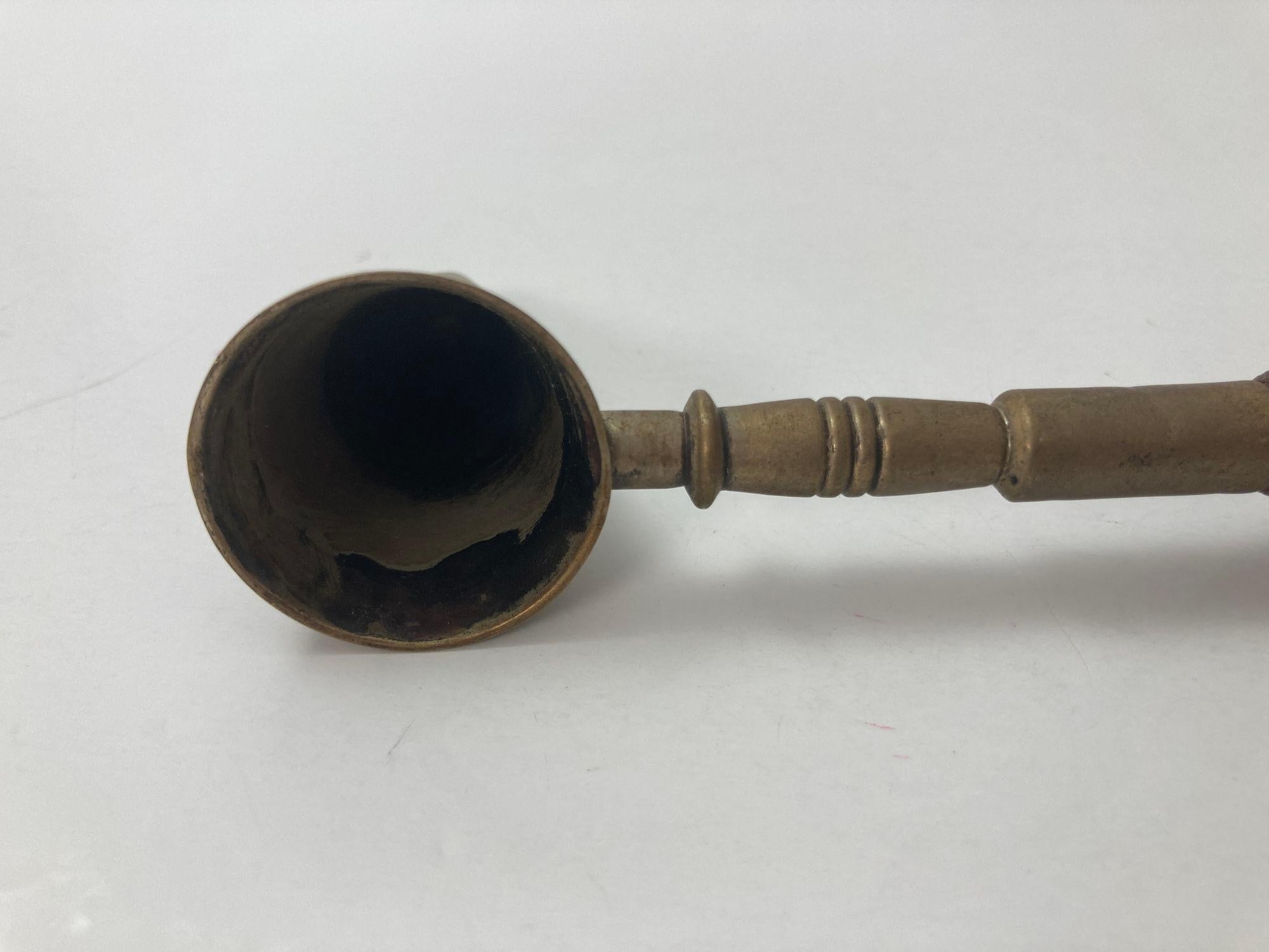 Victorian Antique Metal and Wooden Handle Candle Snuffer For Sale