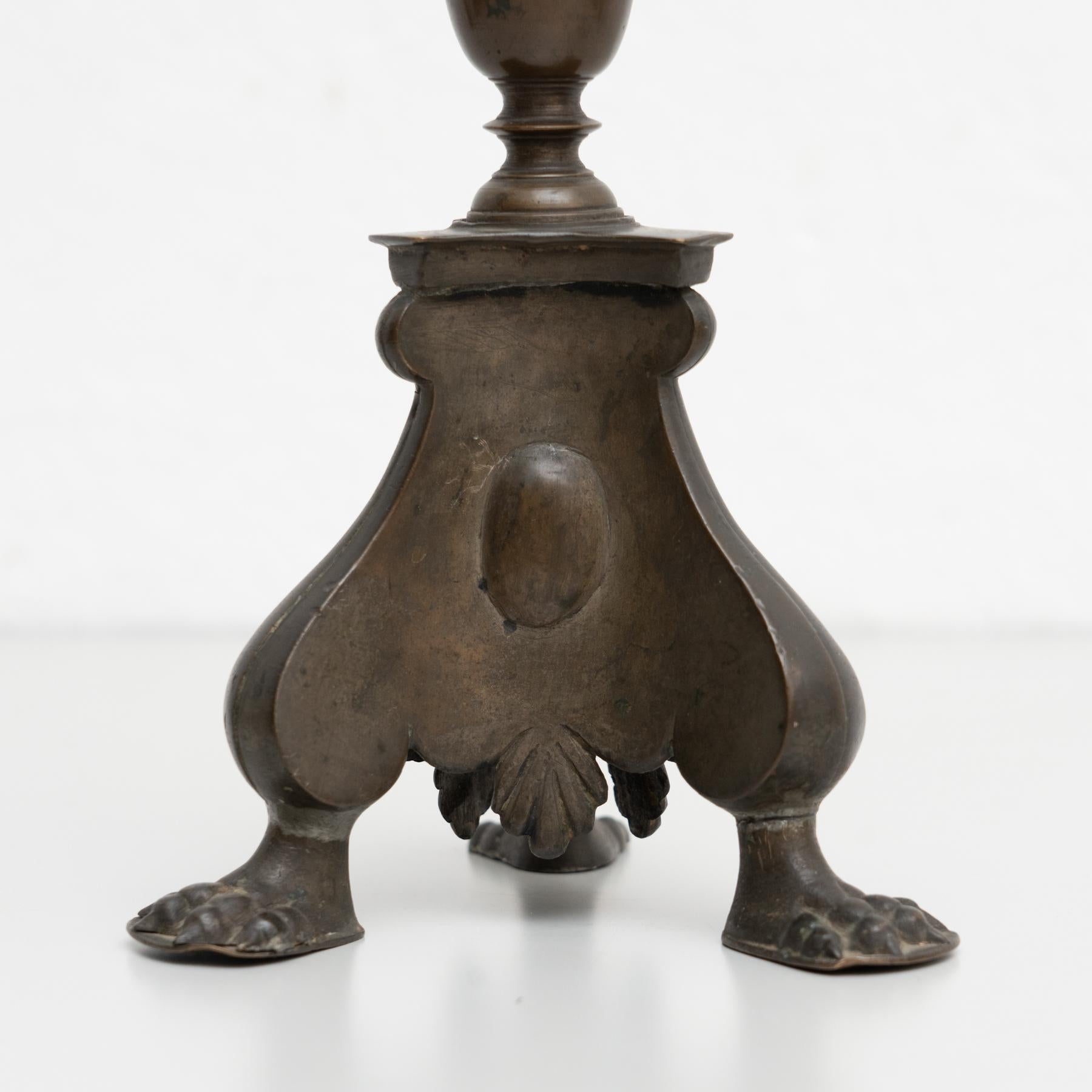 Antique Metal Candle Holder, circa 1930 For Sale 5
