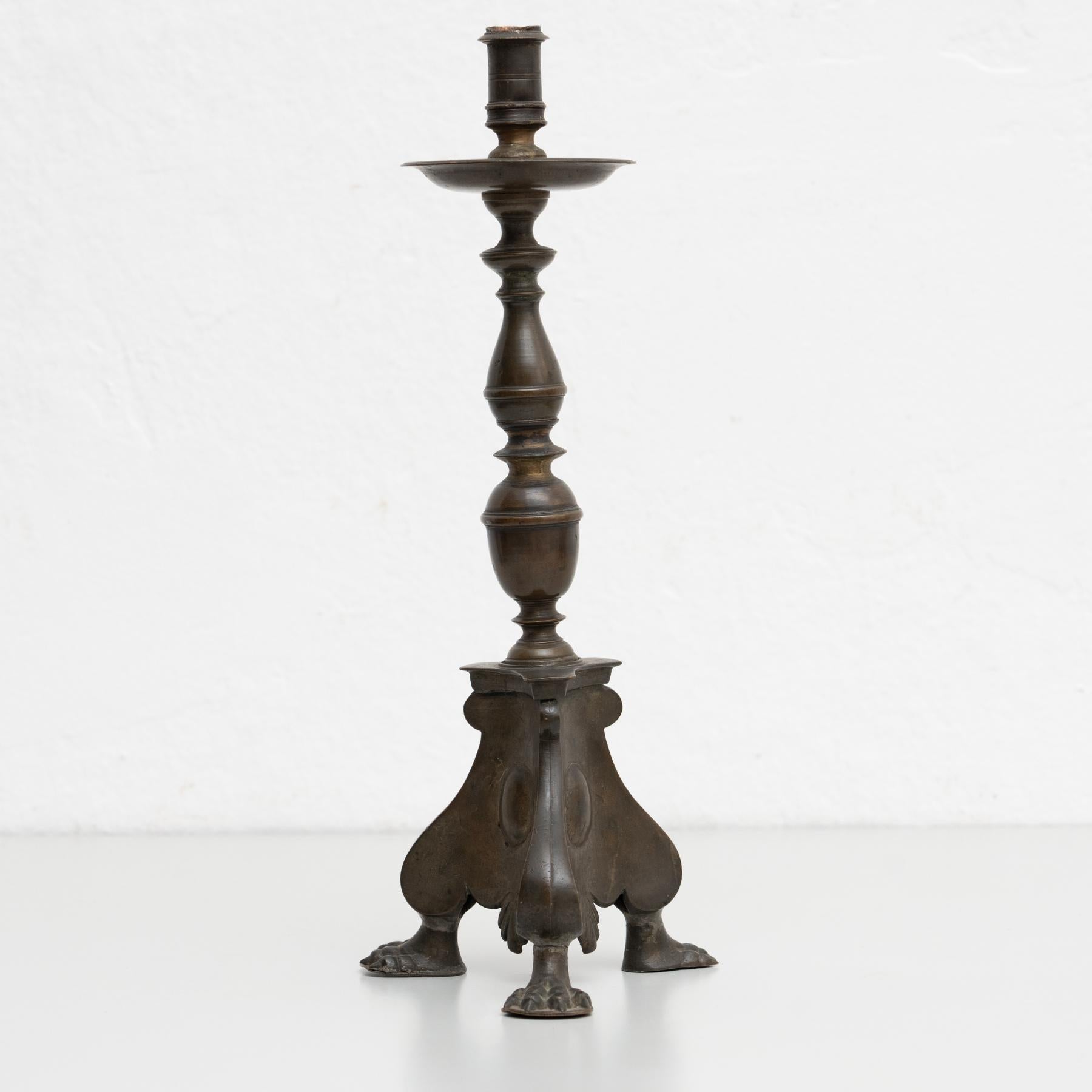 Other Antique Metal Candle Holder, circa 1930 For Sale