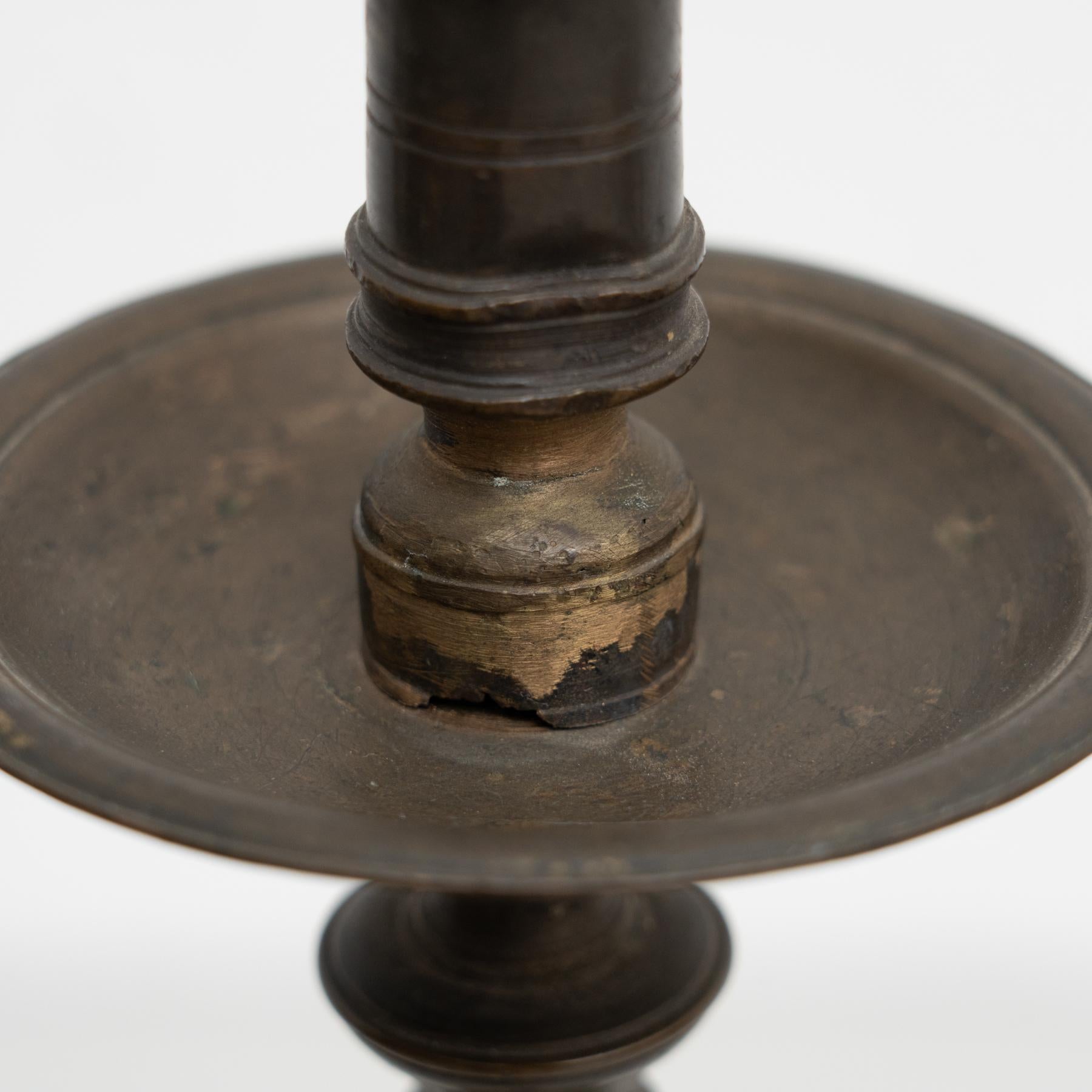 Mid-20th Century Antique Metal Candle Holder, circa 1930 For Sale