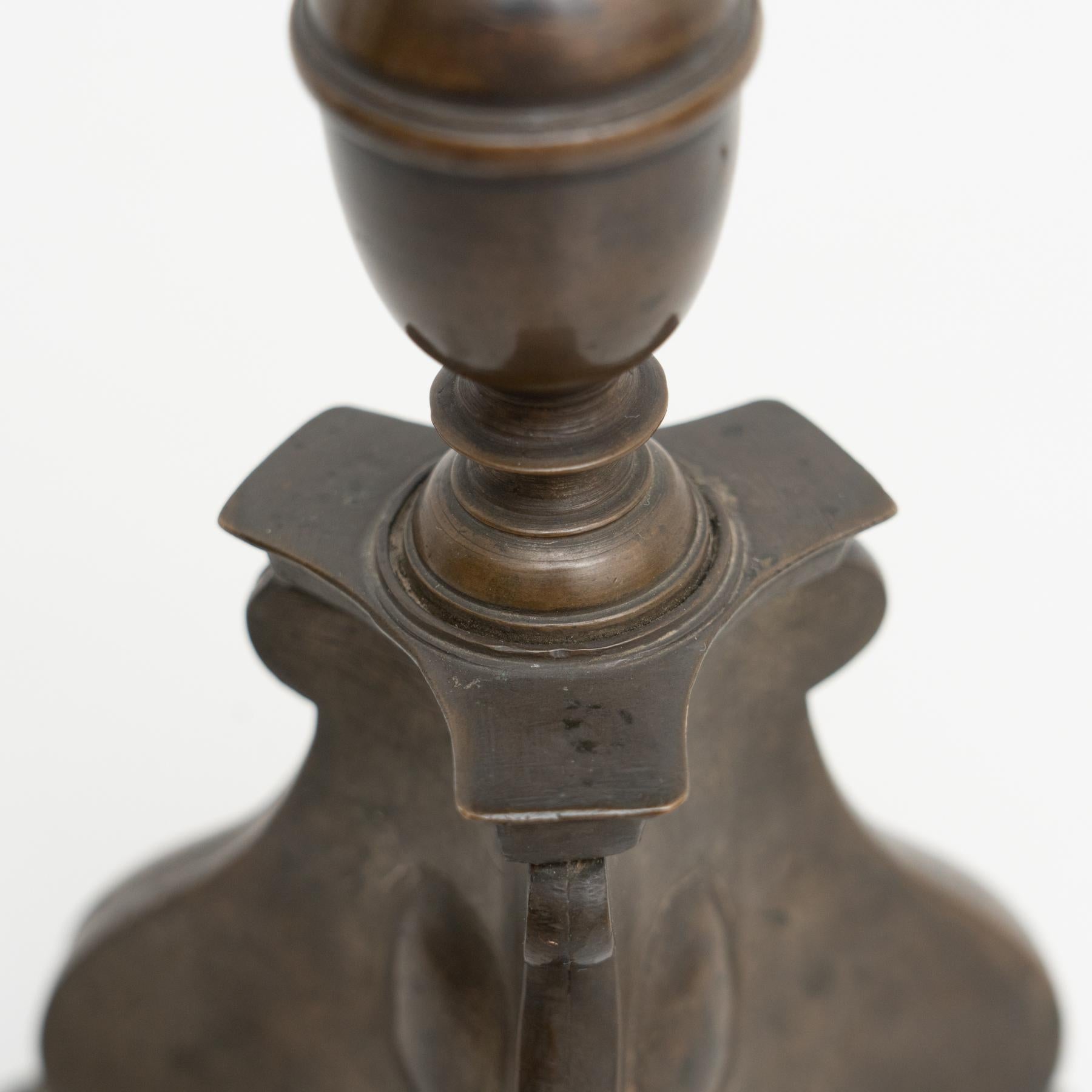 Antique Metal Candle Holder, circa 1930 For Sale 1