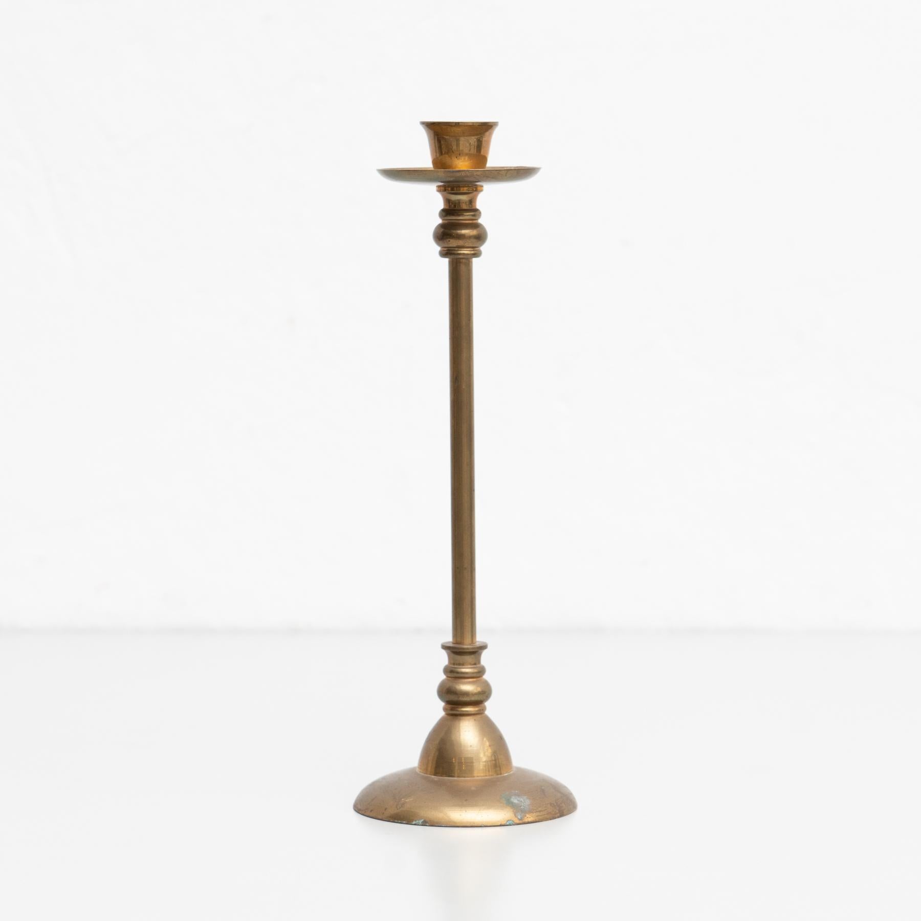 Other Antique Metal Candle Holder, circa 1950 For Sale