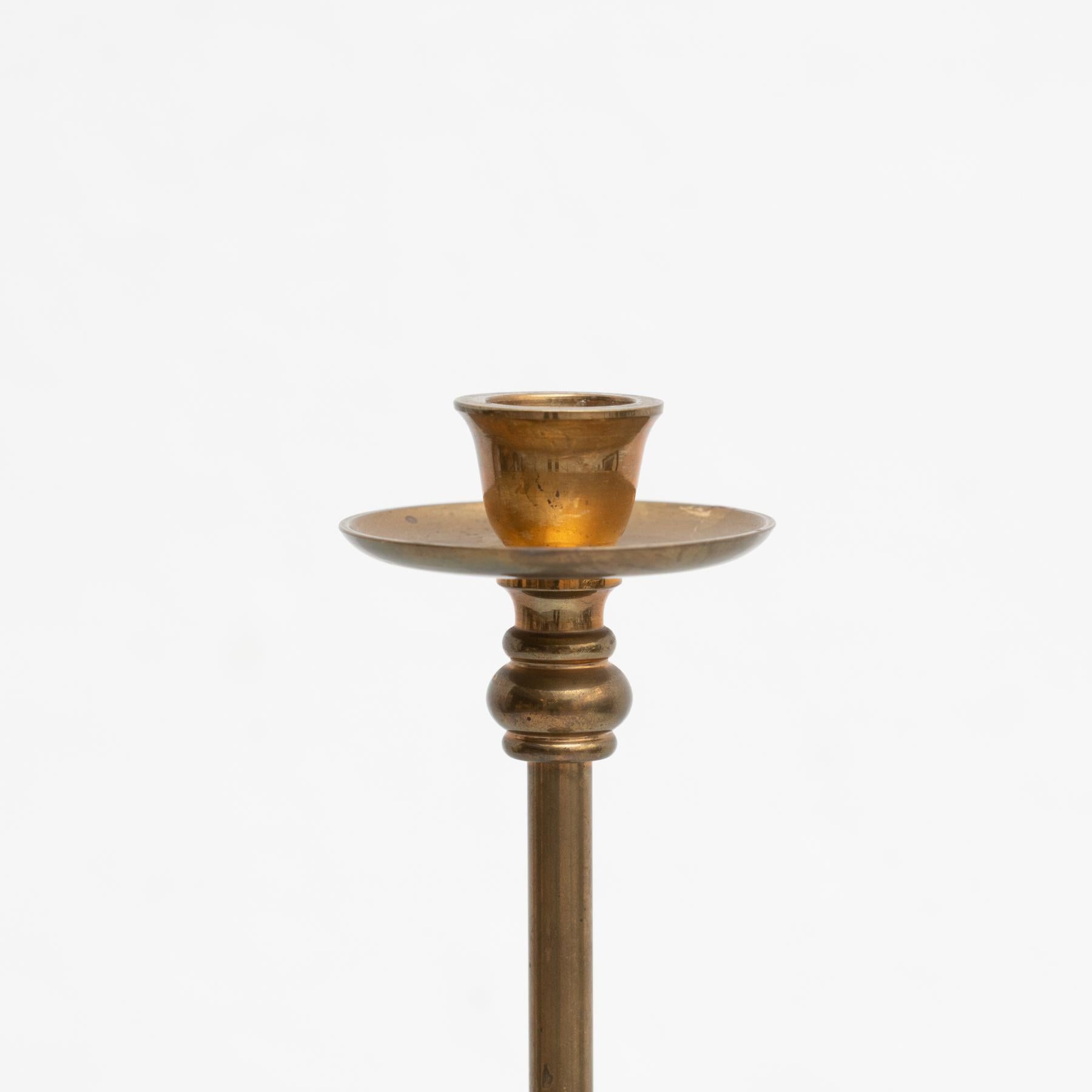 Spanish Antique Metal Candle Holder, circa 1950 For Sale