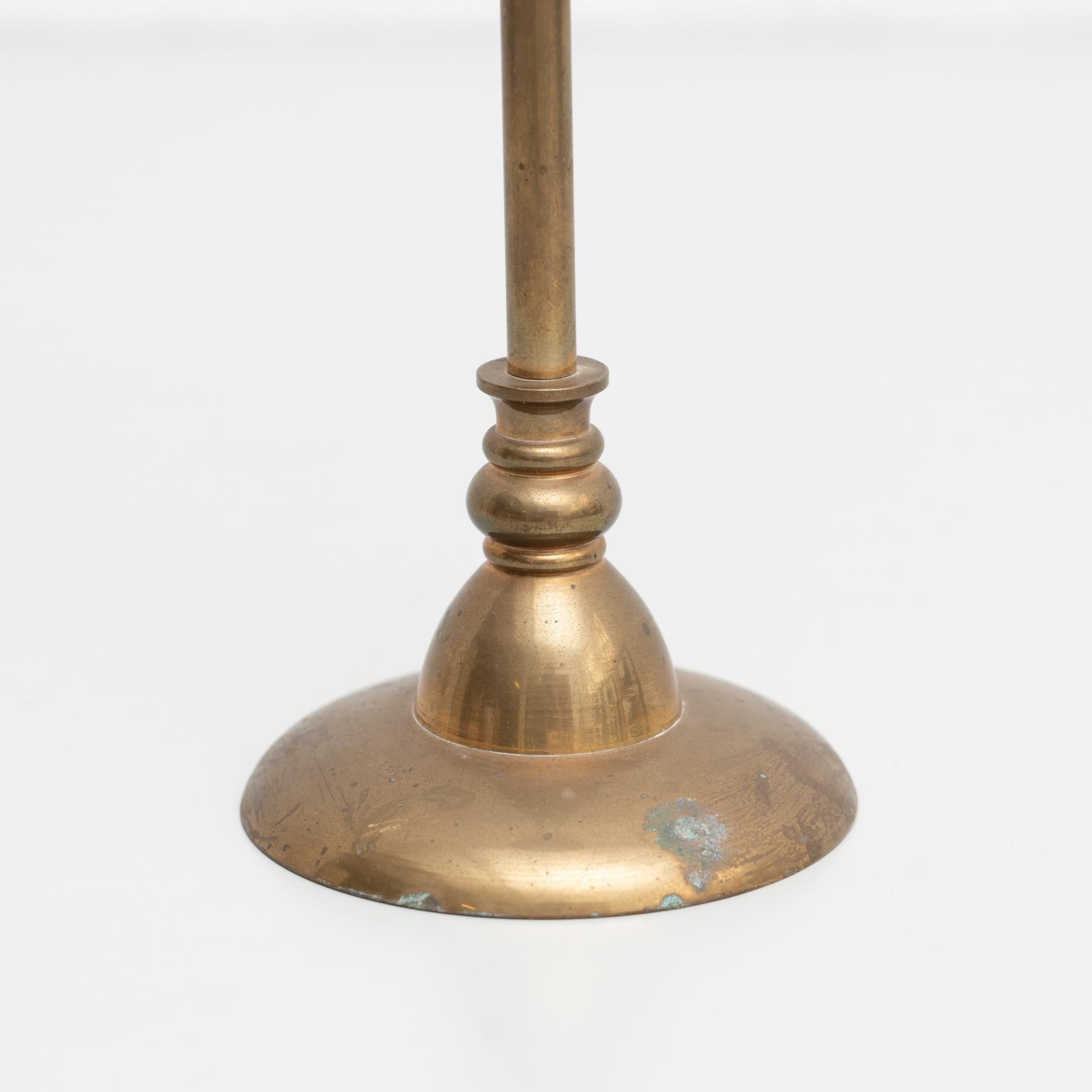 Antique Metal Candle Holder, circa 1950 In Good Condition For Sale In Barcelona, ES
