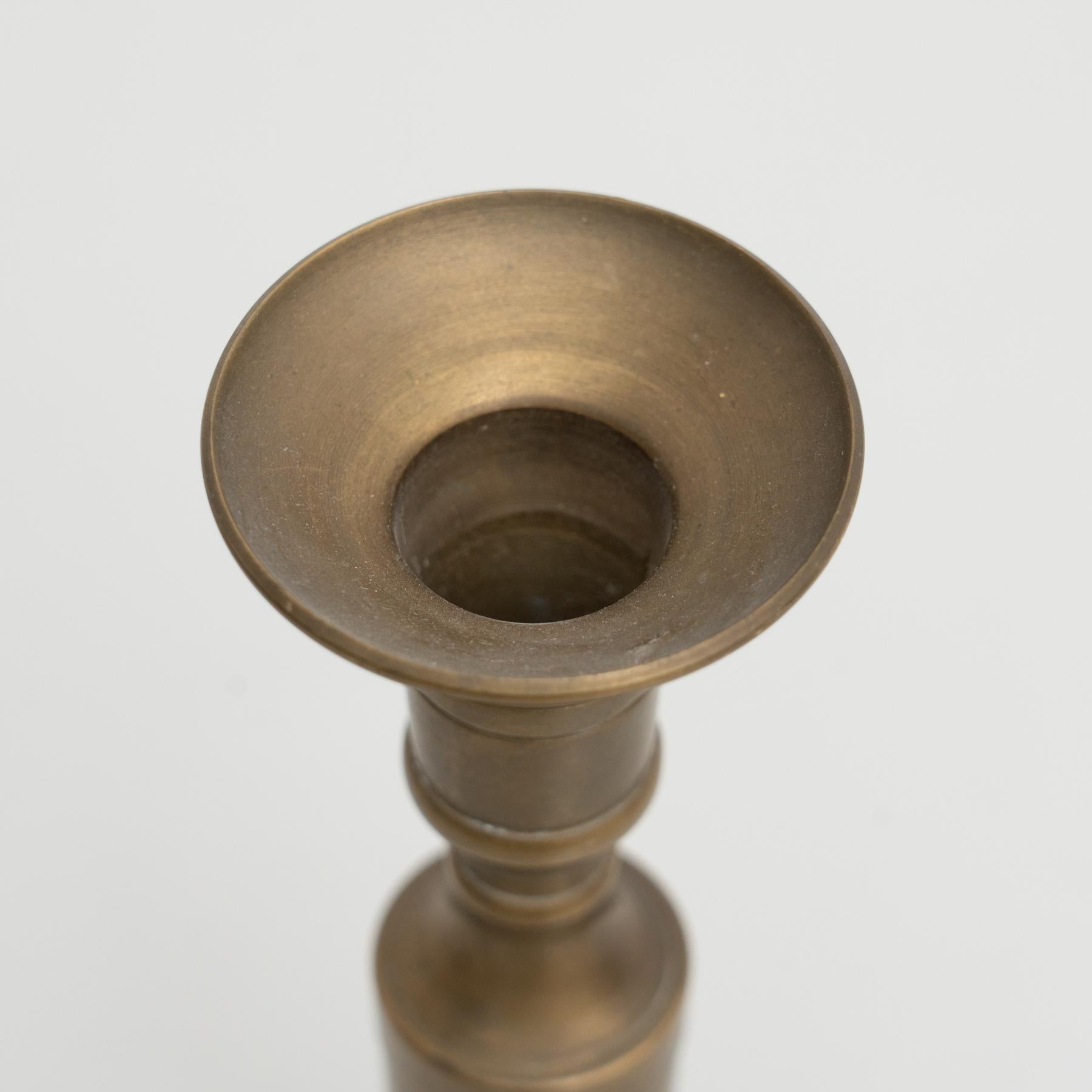 Antique Metal Candle Holder, circa 1950 In Good Condition For Sale In Barcelona, Barcelona