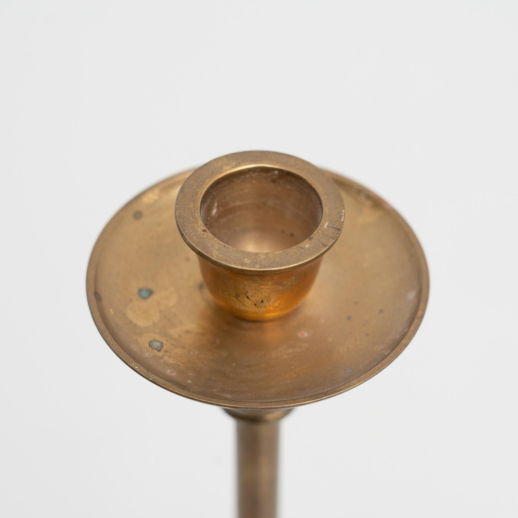 Mid-20th Century Antique Metal Candle Holder, circa 1950 For Sale