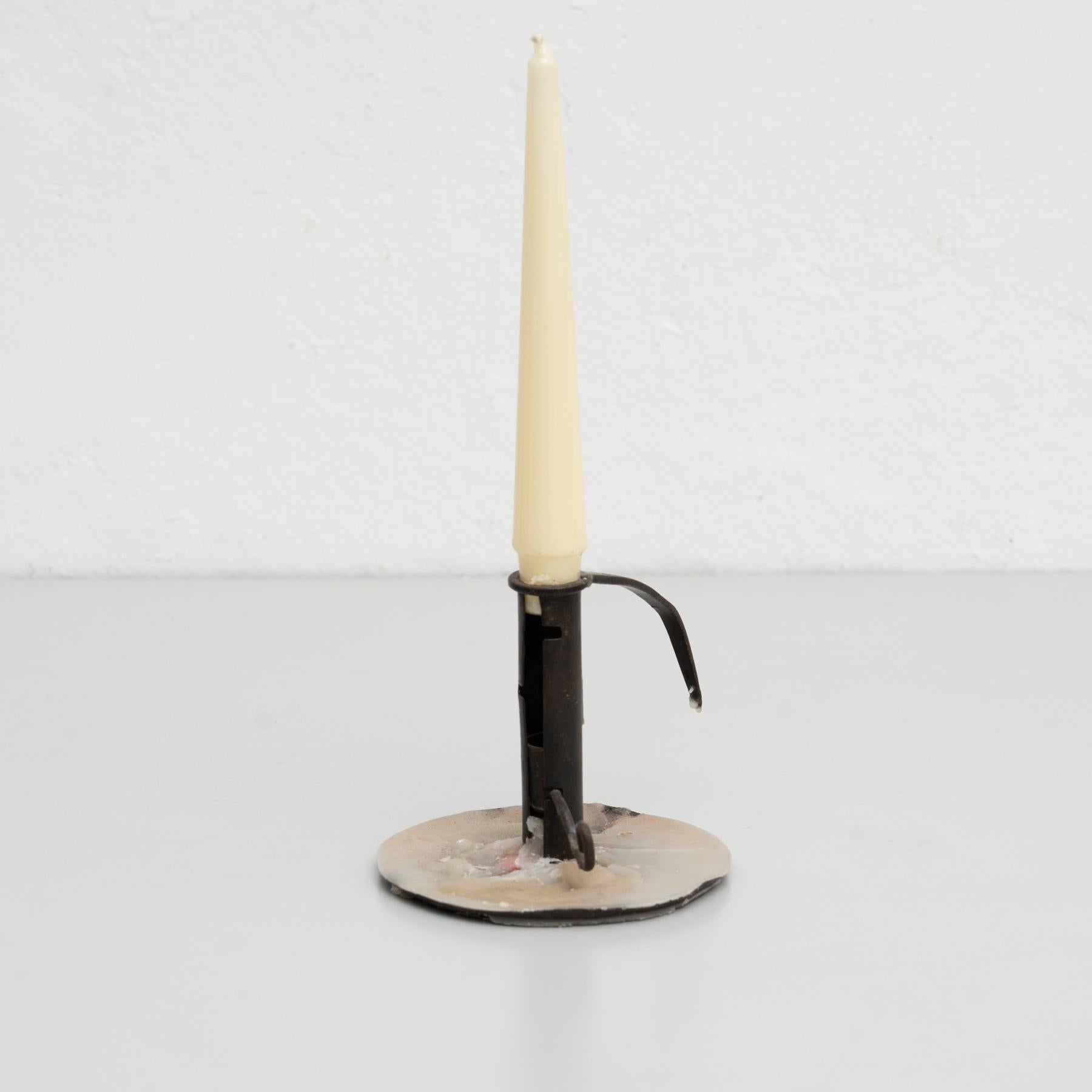 Antique Metal Candle Holder, circa 1950 For Sale 1