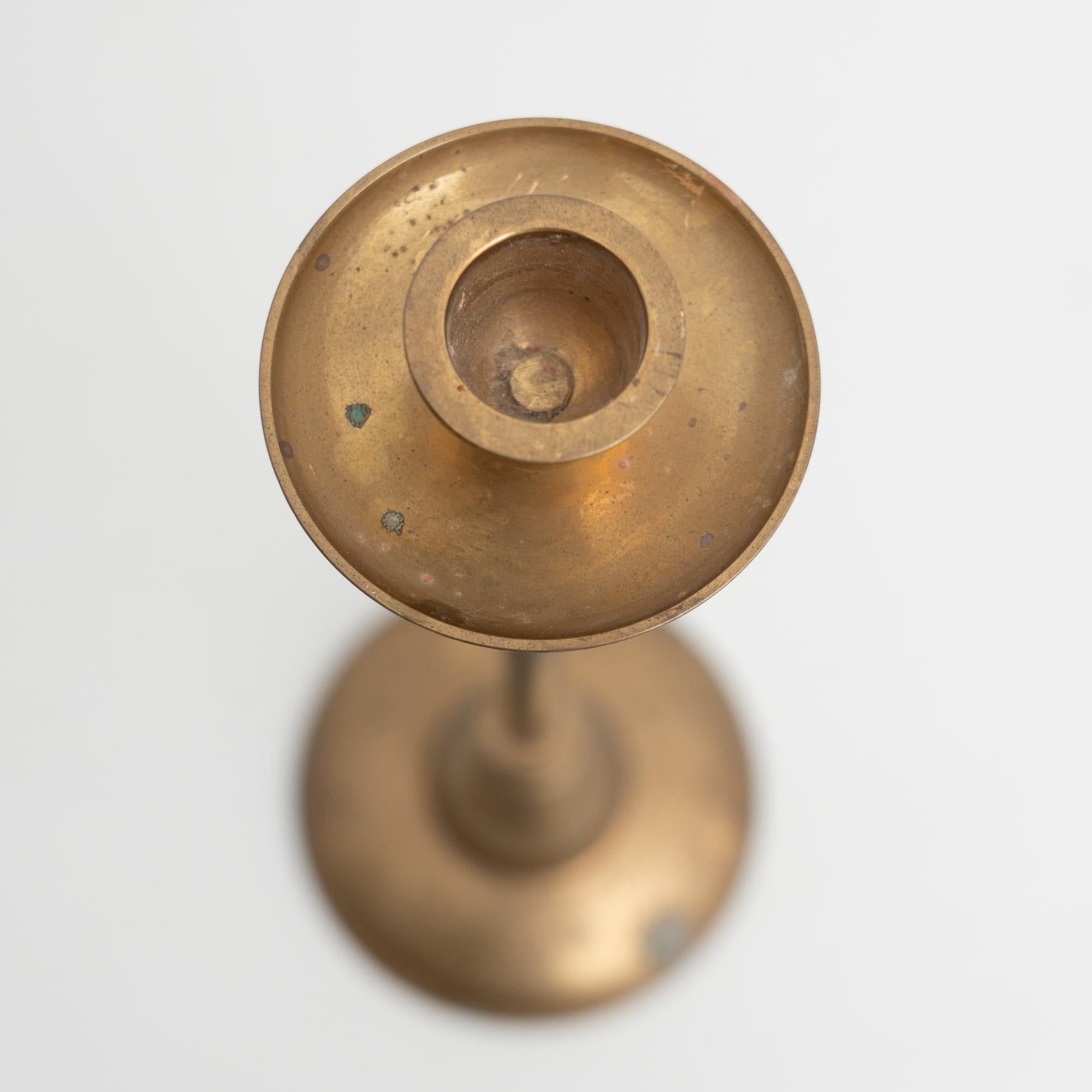 Antique Metal Candle Holder, circa 1950 For Sale 2