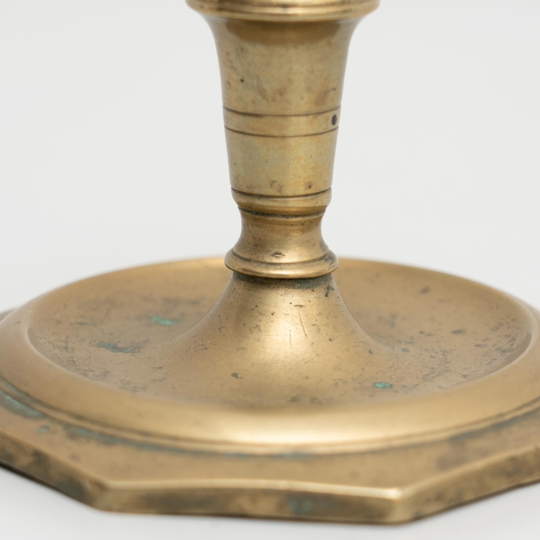 Antique Metal Candle Holder, circa 1950 For Sale 2