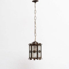 Antique Metal Ceiling Lamp, circa 1950