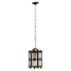 Antique Metal Ceiling Lamp, circa 1950