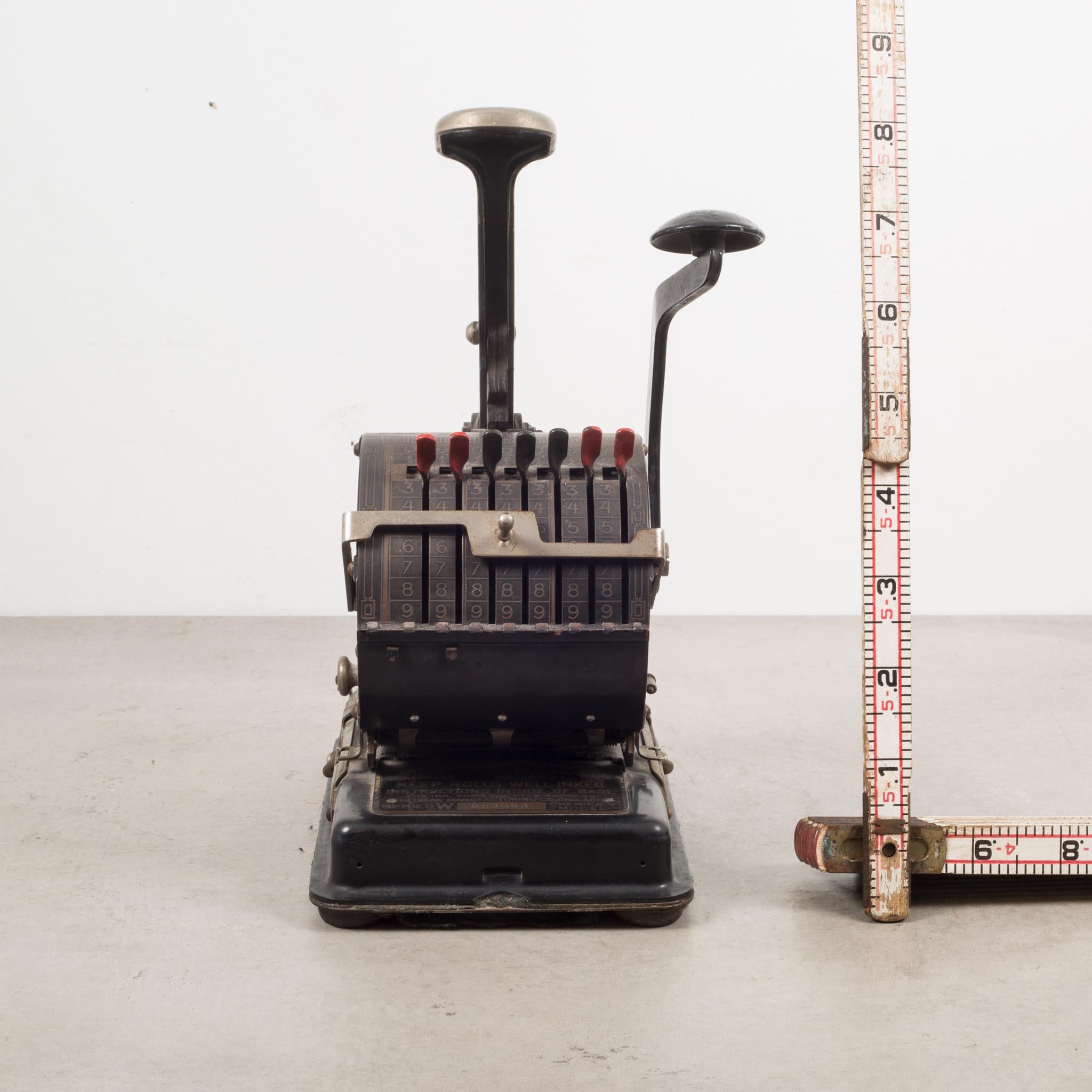 Antique Metal Check Writer Circa 1920 1