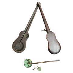 Antique Metal Chinese Medicine Scale and Weight with Zitan Case, 19th Century
