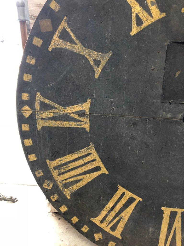 Antique Metal Clock Face In Good Condition For Sale In Chicago, IL