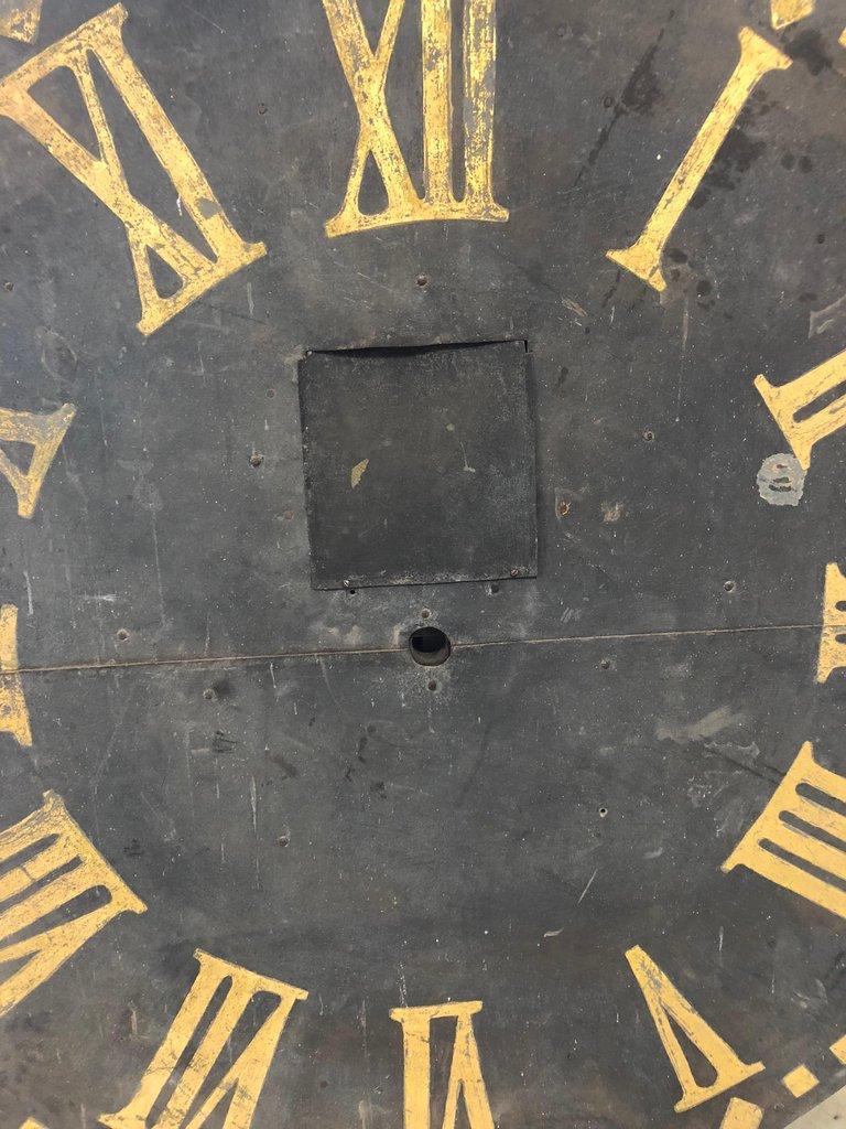 19th Century Antique Metal Clock Face For Sale