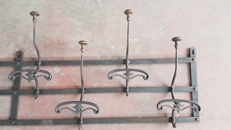 Late 19th Century Metal Coat Rack with 8 Hanger, Late 1800 For Sale at ...