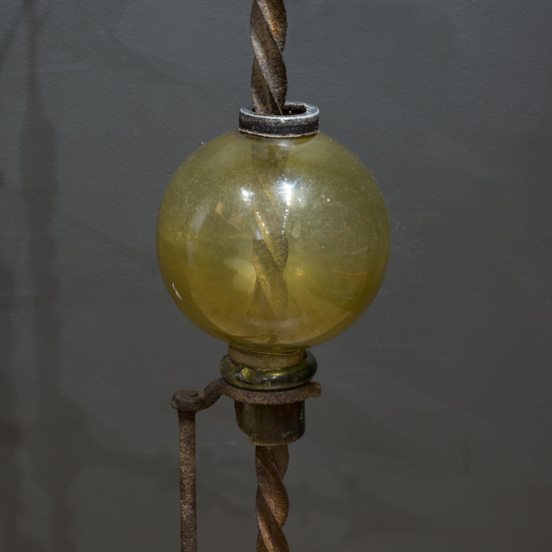 Industrial Antique Metal, Copper and Glass Barn Lightning Rod c.1920