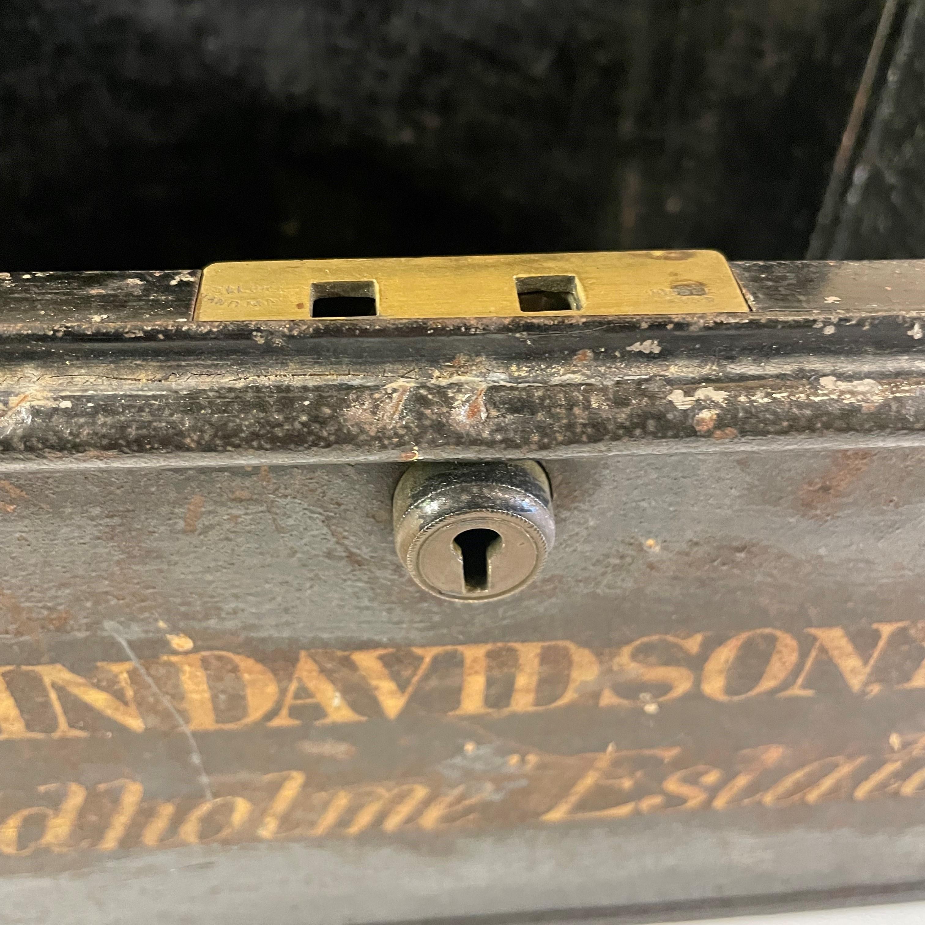Edwardian Antique Metal Deed Box