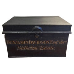 Antique Metal Deed Box