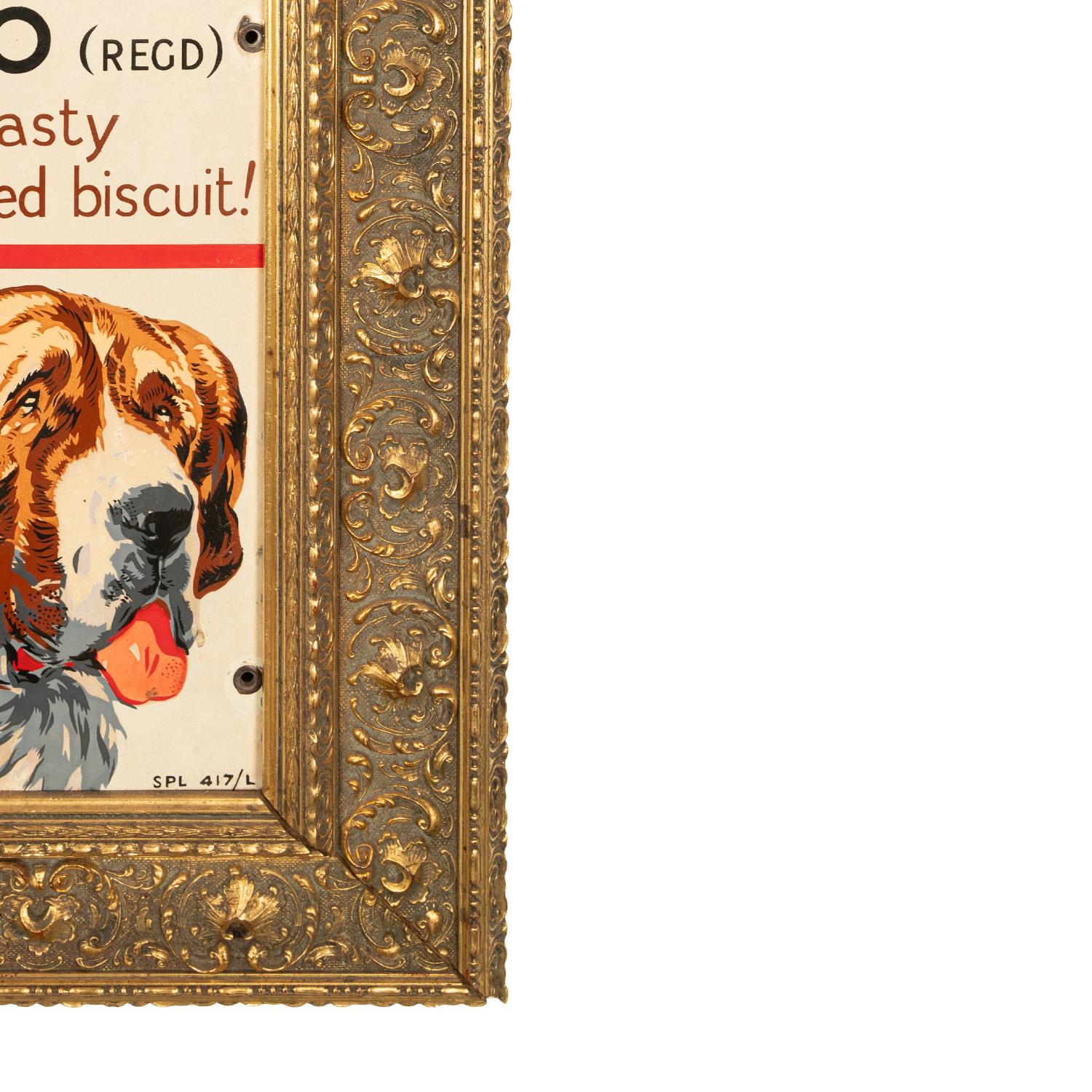 Antique Metal Enamel Advertising Sign Spratt's Bonio Per Food Dog Biscuits 1910 6