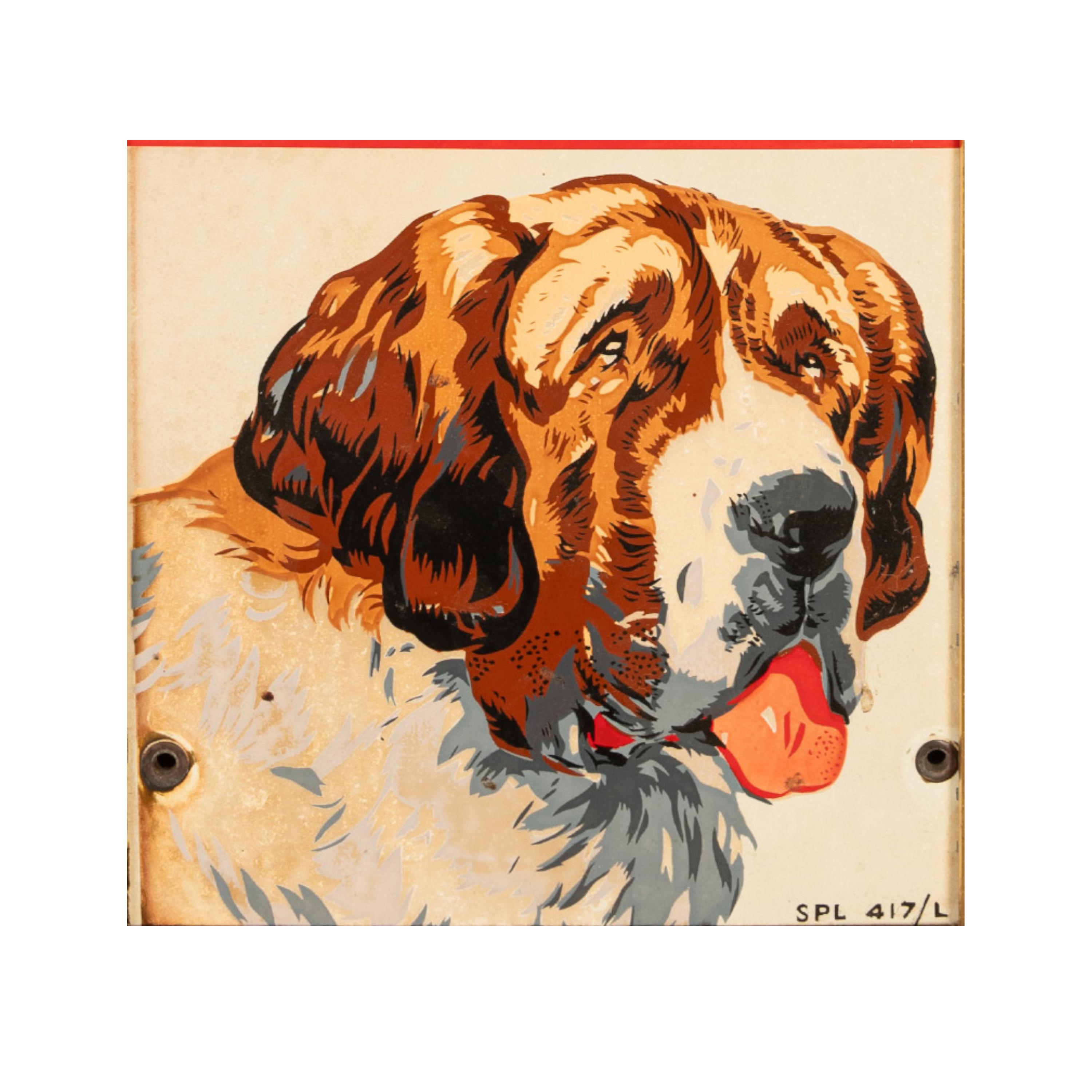 Antique Metal Enamel Advertising Sign Spratt's Bonio Per Food Dog Biscuits 1910 2