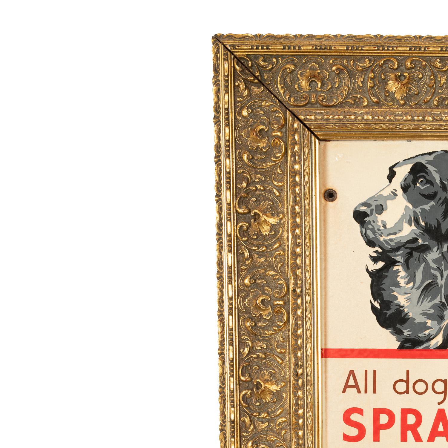 Antique Metal Enamel Advertising Sign Spratt's Bonio Per Food Dog Biscuits 1910 3