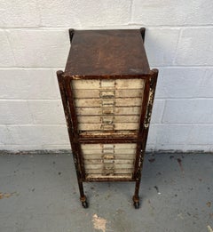 Antique Metal Filing Cabinet