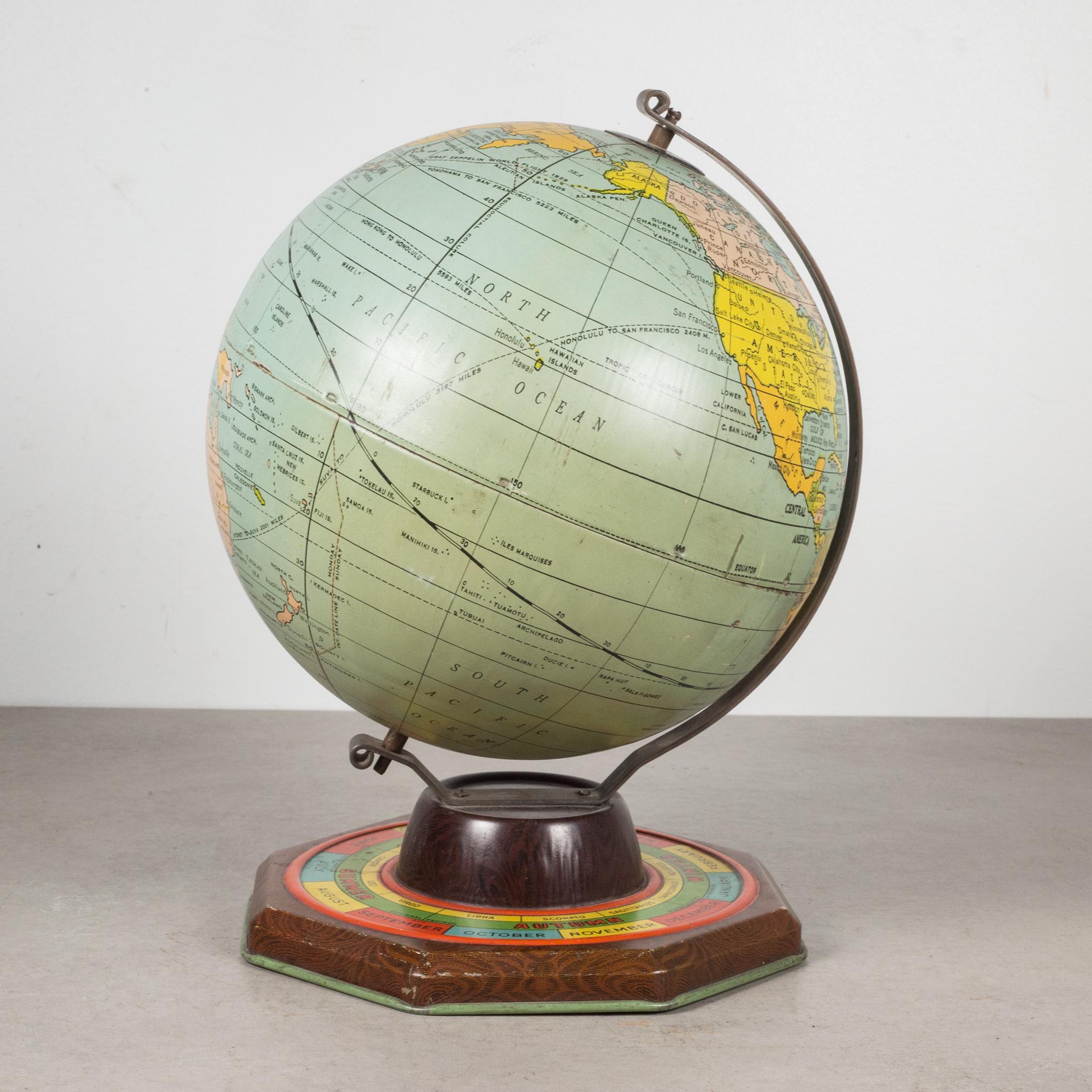 antique metal globes